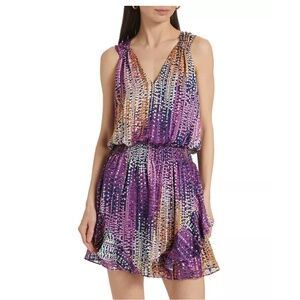 NEW Ramy Brook Leota Tie-Dye Dotted Minidress sizeS